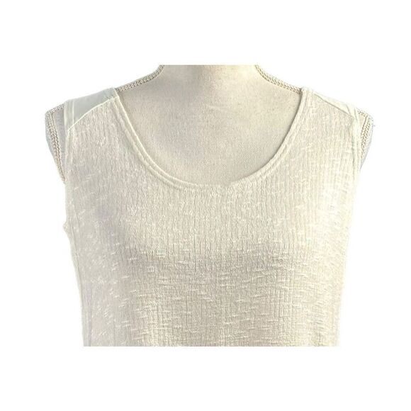 New Sympli Call It A Day Tank Top Shell Size 8 White Classic Minimalist Neutral - Picture 4 of 12
